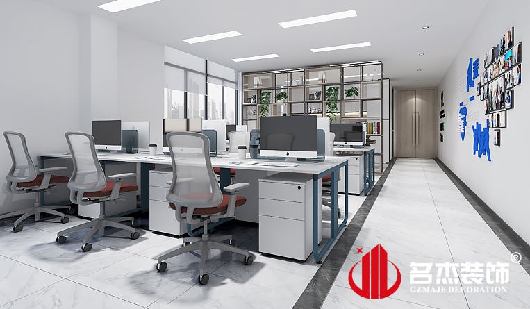 開放辦公區域裝修設計效果