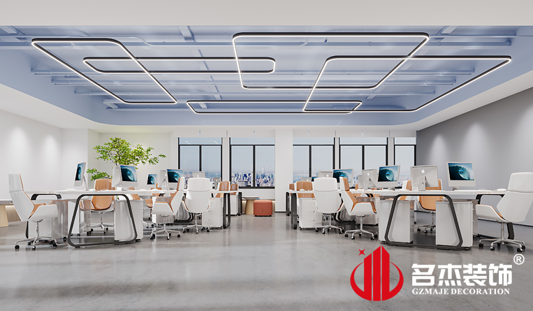 開(kāi)放辦公區(qū)裝修設(shè)計(jì)效果